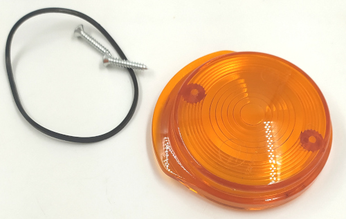 Lichtaustritt vorne, Blinkerkappe Ø80 mm, orange