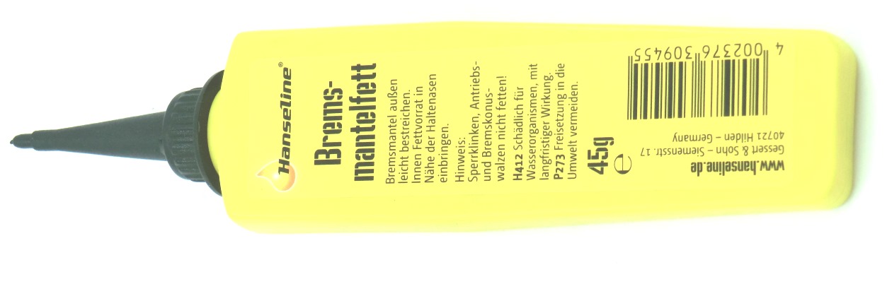 Bremsmantelfett, 45g-Tube  (GP 186,66 EUR/1kg.)