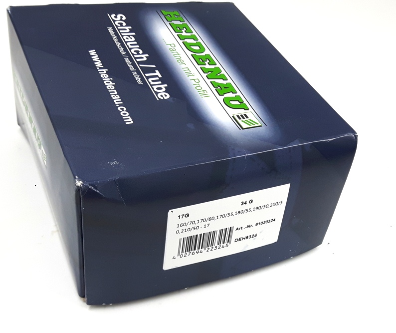 17G 	 160/70,170/60,170/55,180/55,190/50,200/50,210/50 - 17 	 34G
